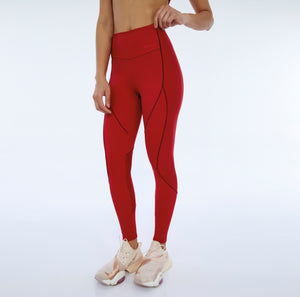 Hyper Recortes Atlanta Vermelho Hohe rote Leggings