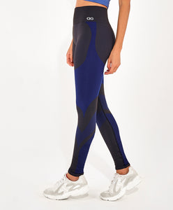 Sem Costura Emana Bicolor Preto Leggings